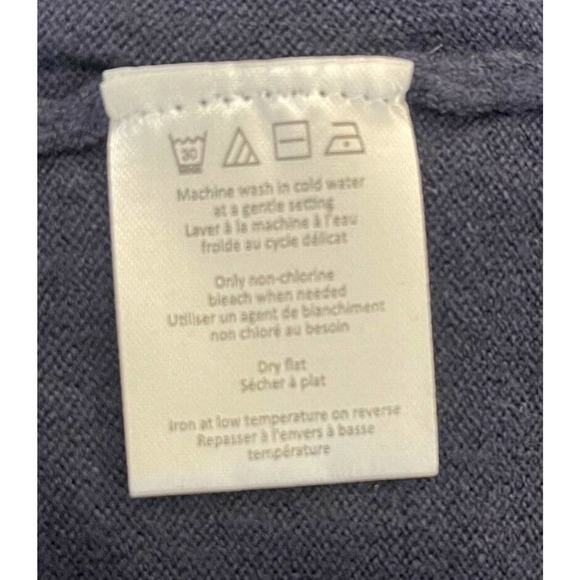 IM NYC Isaac Mizrahi Size M Pullover Sweater Crew-Neck Princess Seam Navy Blue - Picture 10 of 11